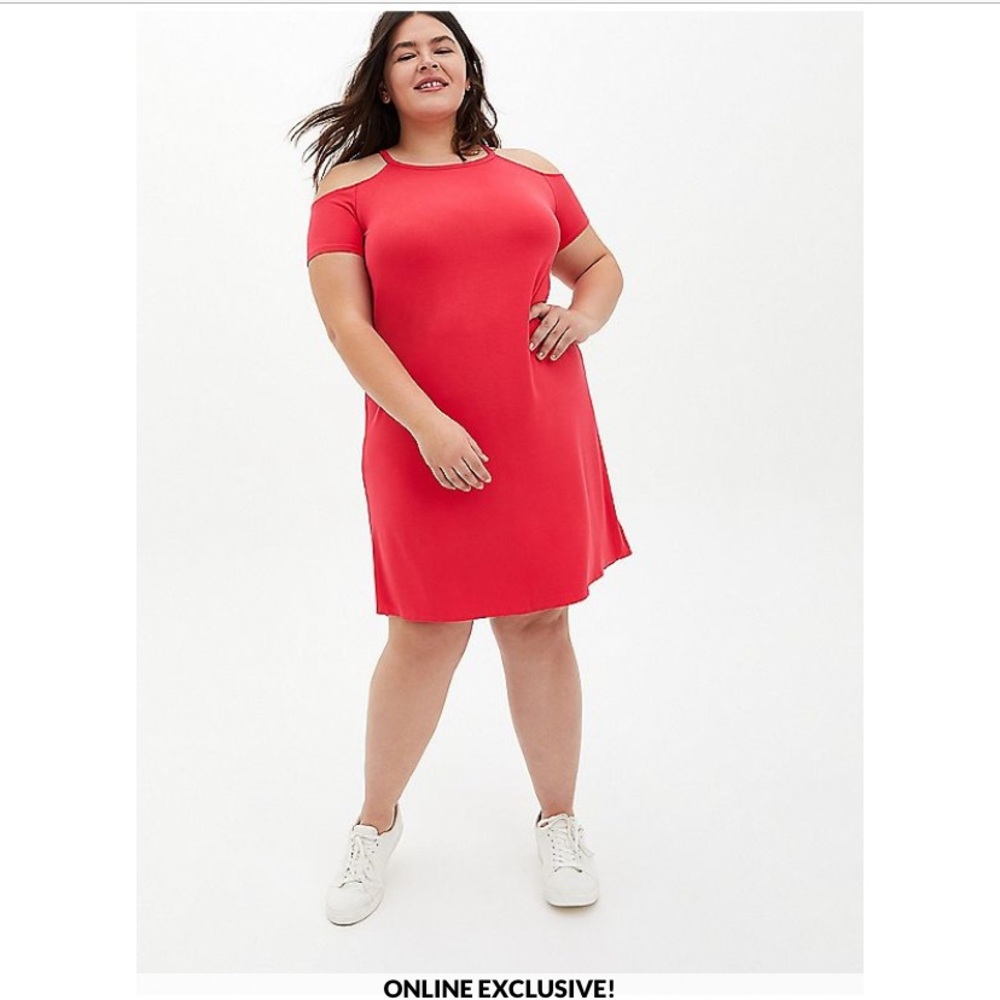 Torrid- Cold Shoulder T-Shirt Mini Dress (NWT)